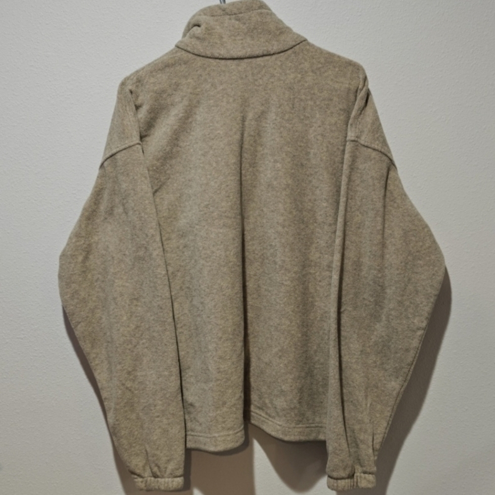 Columbia Vintage Men's XL Fleece Jacket Sweater Beige Tan Sand Great Condition - Picture 3 of 7